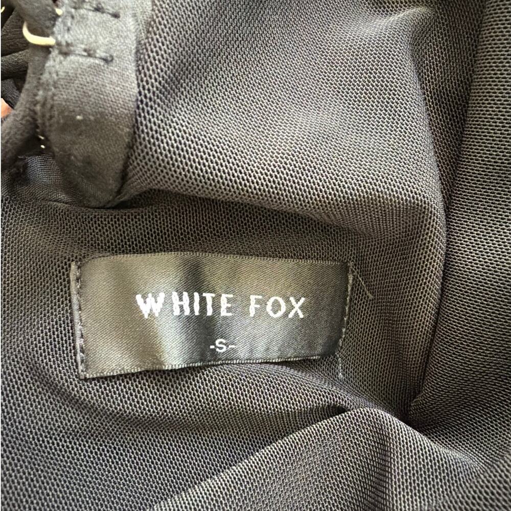 White Fox Mini Dress Sleeveless Moonlight Magic Size S Black - Picture 6 of 7